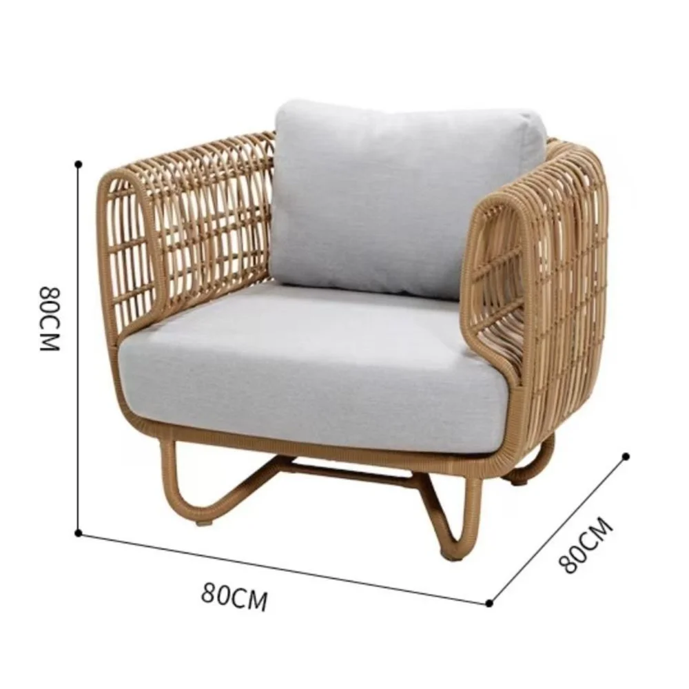 Outdoor Garden Furniture Set – PE Rattan with Cushions, Waterproof & UV-Resistant