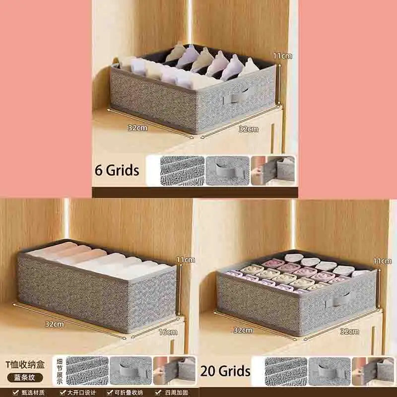 Multi-Functional Underwear Storage Box – Divided Drawer Organizer for Dorm & Bedroom