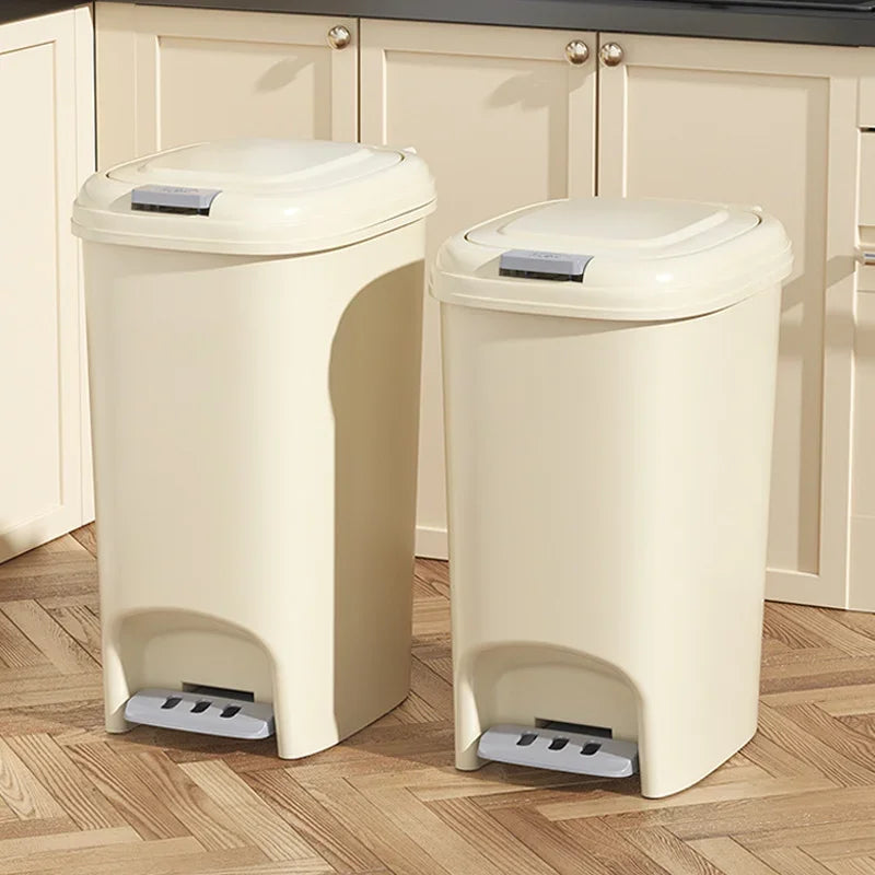 Luxury Household Trash Can – Foot Pedal Bin with Lid, Large Capacity