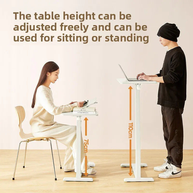 Hydraulic Lifting Bedside Table – Adjustable Movable Laptop & Sofa Side Desk