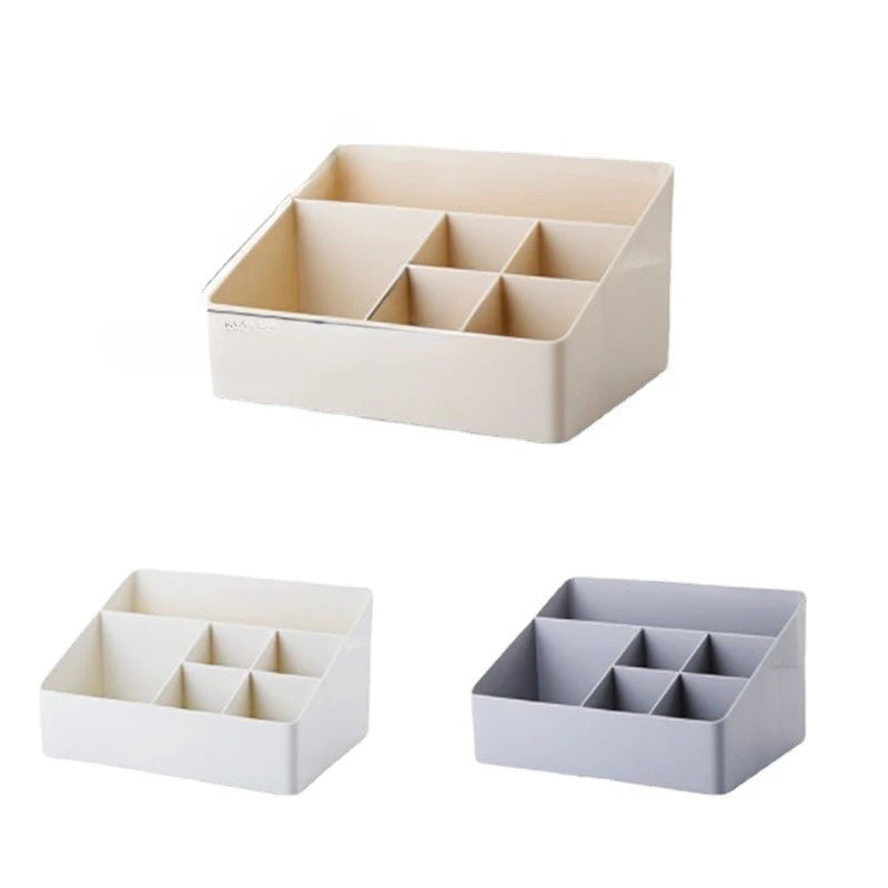 Multi-Function Desktop Storage Box – Plastic Organizer for Office, Dorm & Cosmetics