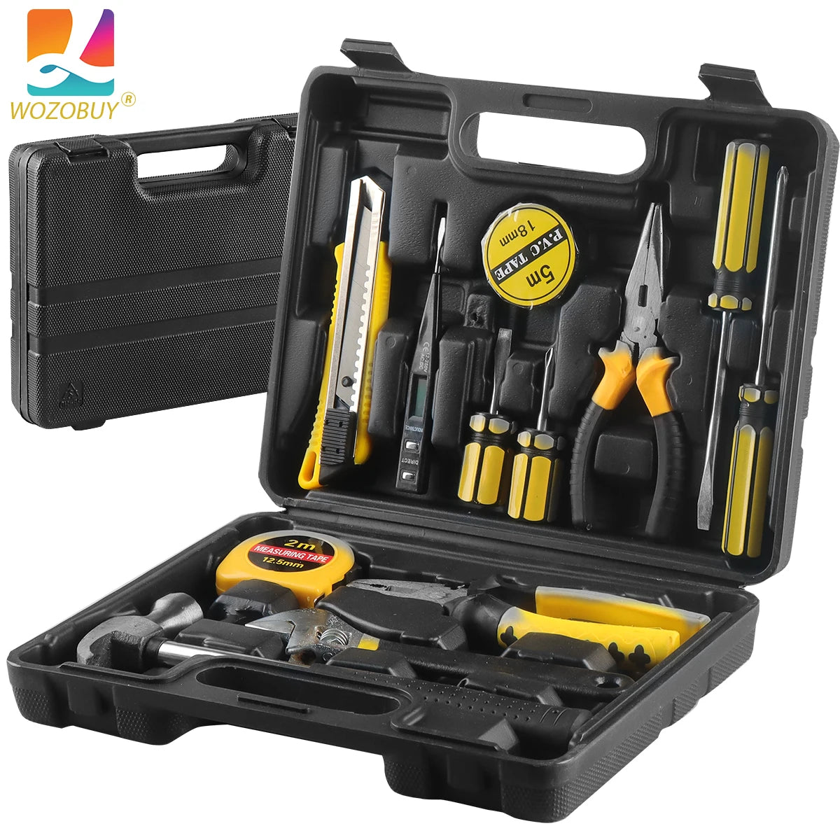 Household Hand Tool Kit – 8/9/12/13 Piece Set with Storage Case