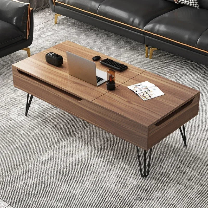 Multifunctional Foldable Coffee Table – Lift-Top Dining & Storage Center Table