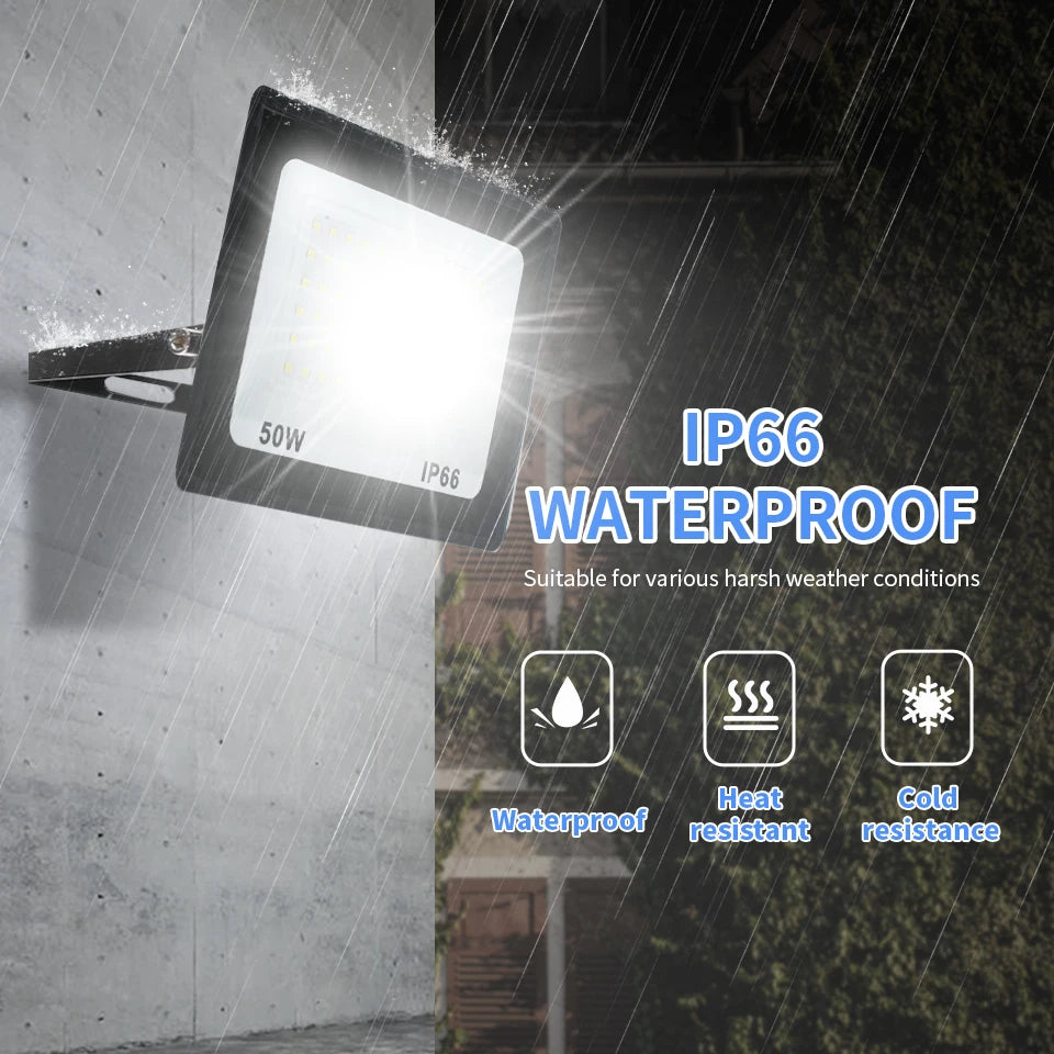 LED Flood Light – Waterproof Outdoor Spotlight for Garden, Street & Security (10W–100W, IP66)