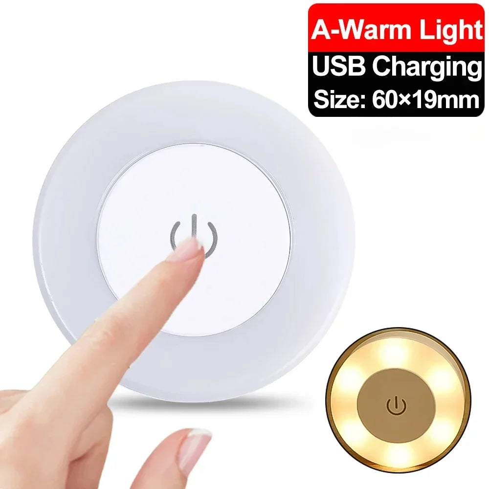 Portable USB Rechargeable LED Night Light – Modern Lamp for Living Room & Bedroom Décor