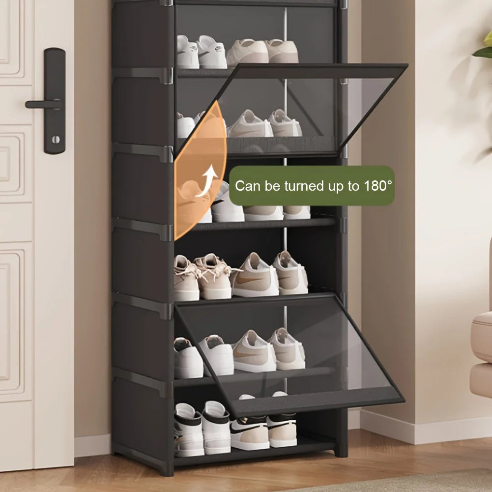 Vertical Stackable Shoe Rack – Narrow DIY Closet & Entryway Organizer
