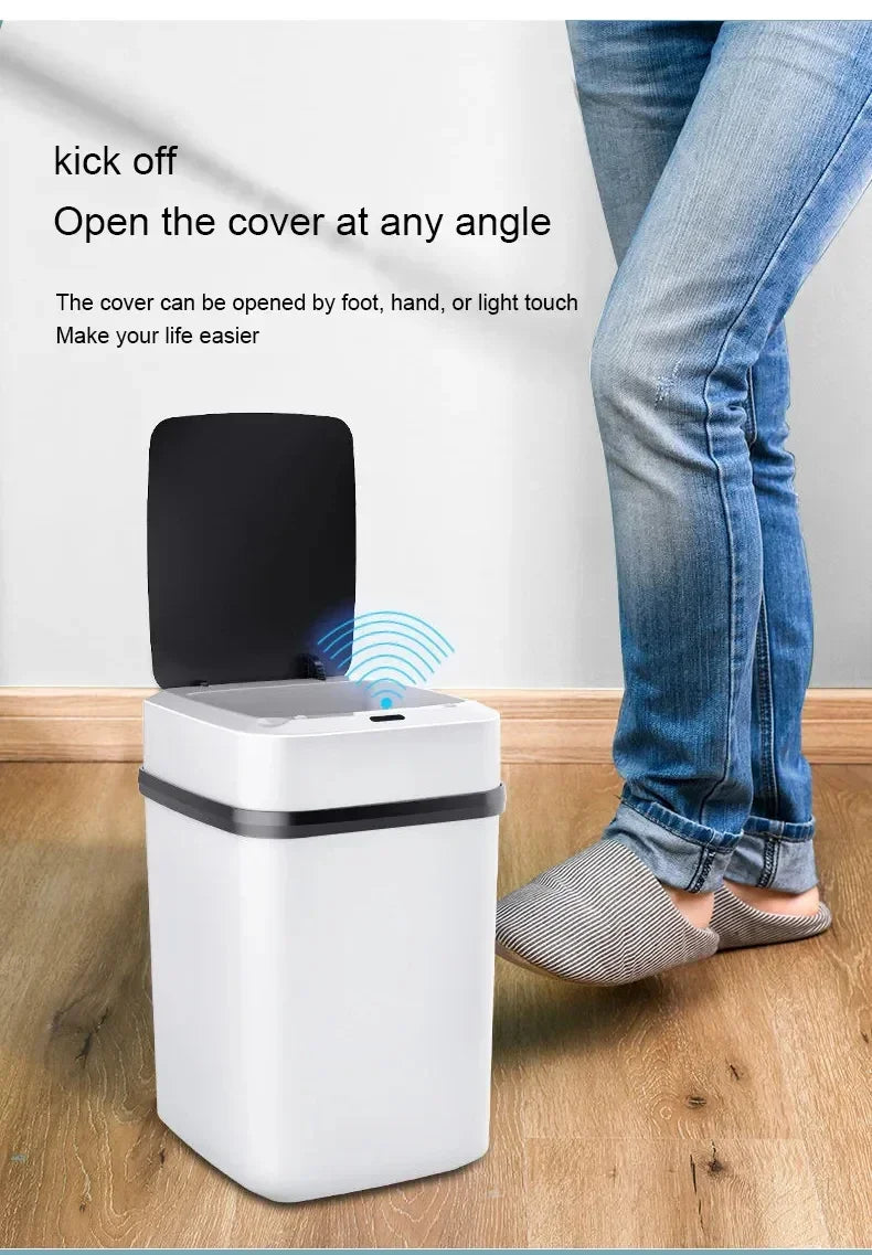 13L Smart Touch Kitchen & Bathroom Trash Bin – Hands-Free Garbage Can