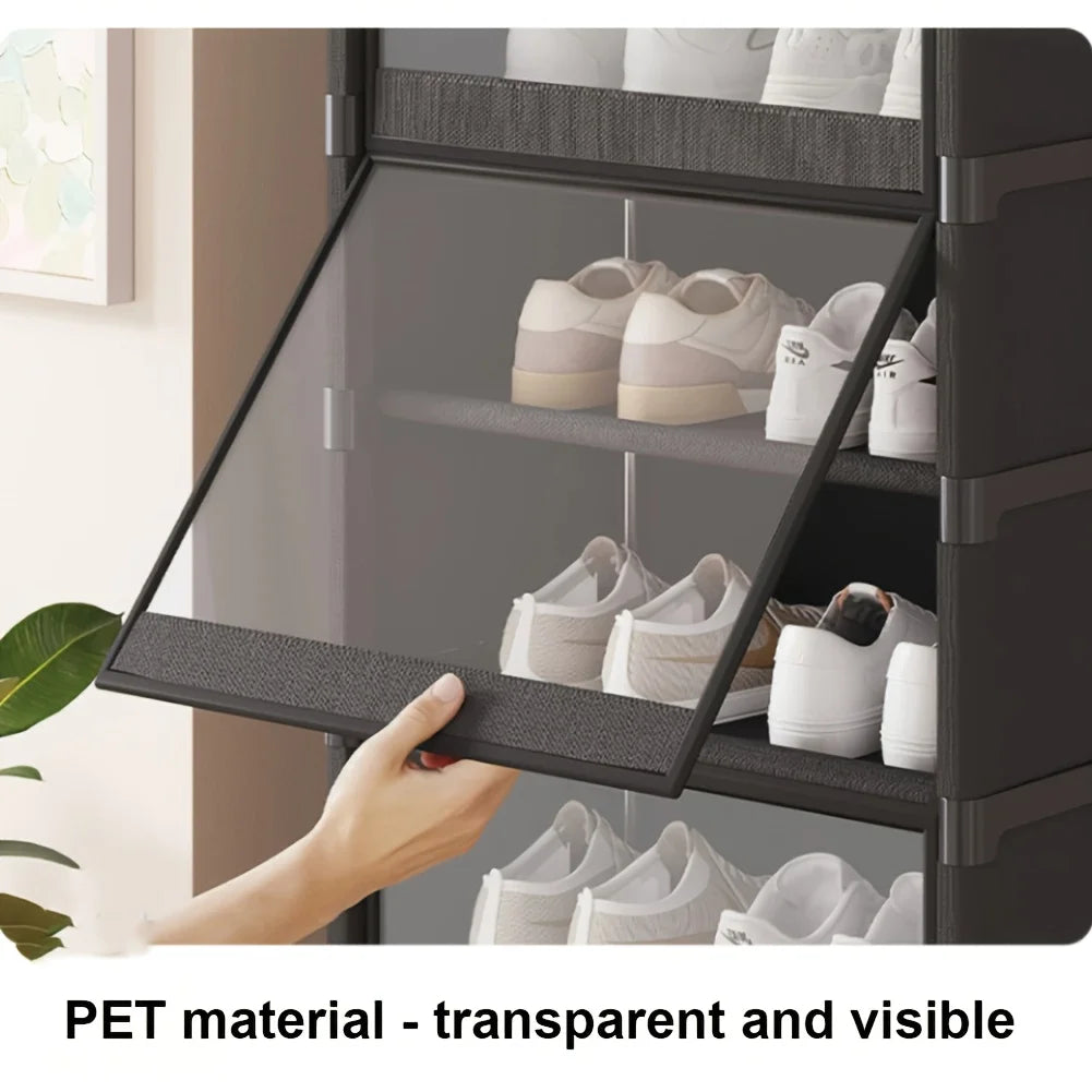 Vertical Stackable Shoe Rack – Narrow DIY Closet & Entryway Organizer