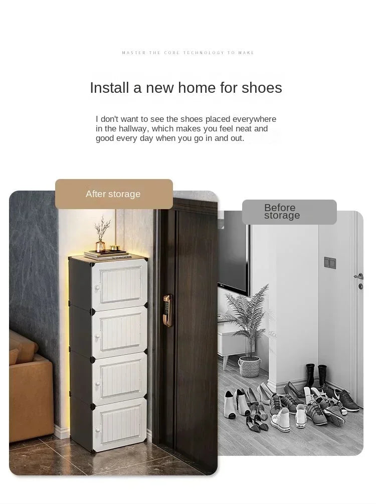 Modern Shoe Rack Cabinet – Hallway & Entryway Shoes Organizer
