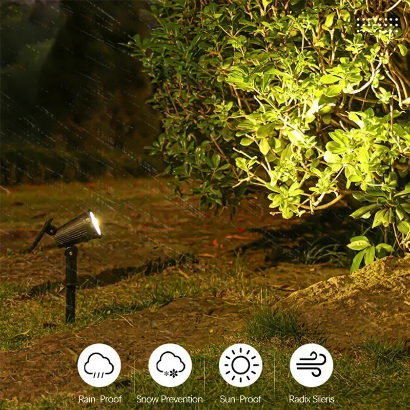 RGB Solar LED Spotlights – Waterproof Outdoor Landscape Lights for Garden, Patio & Wall (2/9 LEDs)