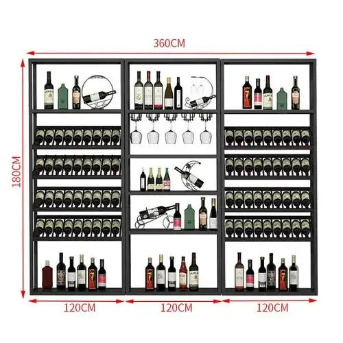 Industrial Iron Wine Rack & Bar Cabinet