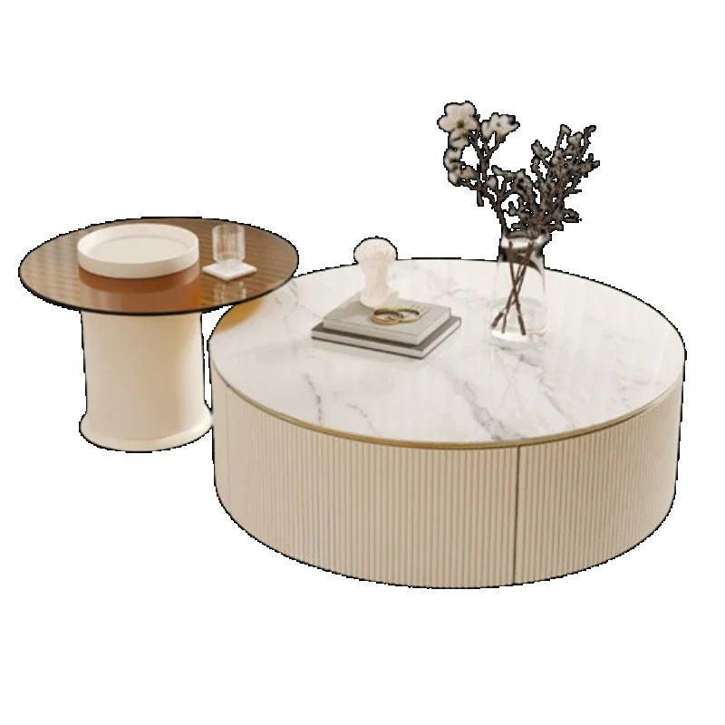 Modern Living Room Furniture Set – Coffee Table & TV Stand with Luxury Design