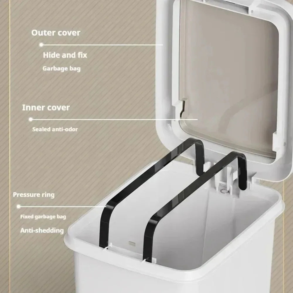 Smart Touch Kitchen Trash Bin – 20L Bathroom & Household Waste Can