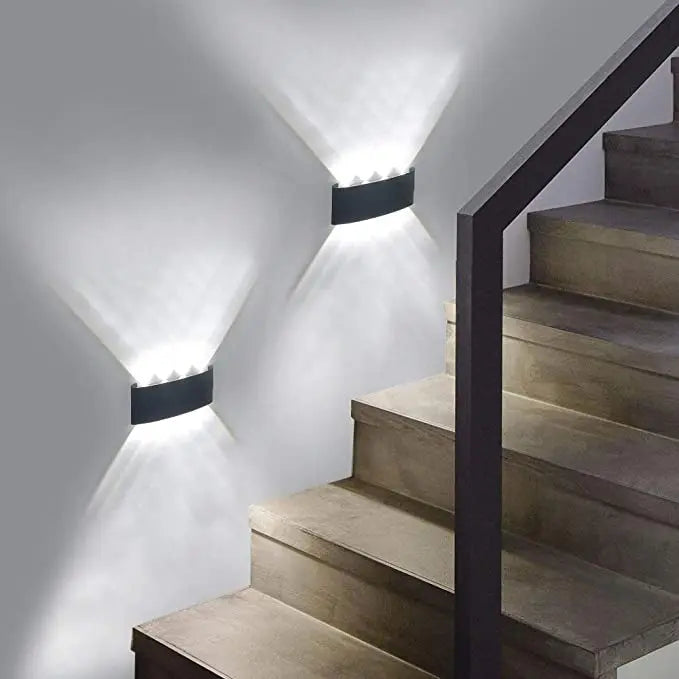 Modern LED Wall Sconce – Up & Down Indoor/Outdoor Wall Lamp for Living Room, Hallway & Bedroom