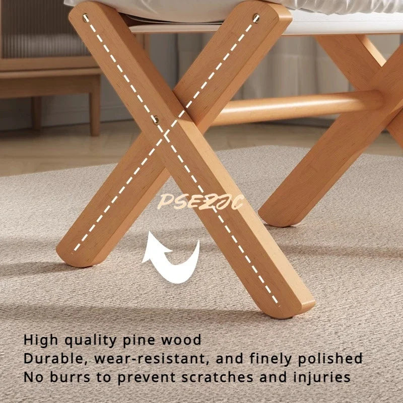 Portable Folding Footrest Stool – Multifunctional Sofa & Shoe Changing Stool