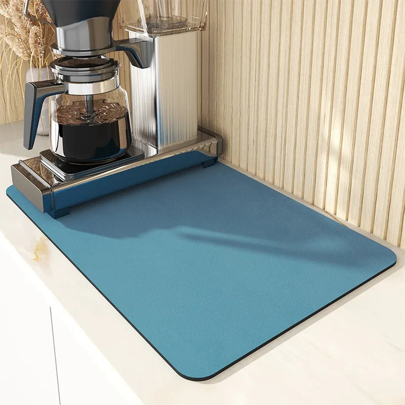 Super Absorbent Kitchen Drainage Mat – Solid Color & Heat-Resistant Design
