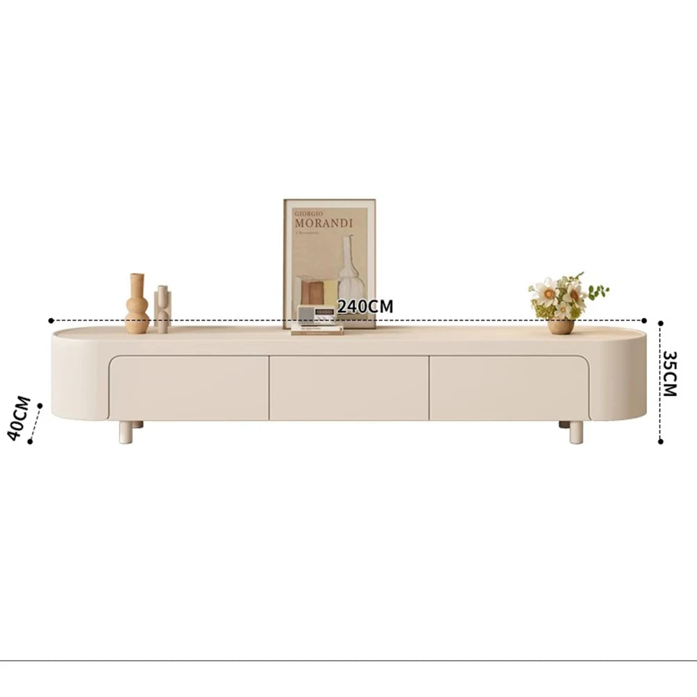 Modern Farmhouse TV Stand – Floor-Mount Entertainment Unit with Storage Drawers