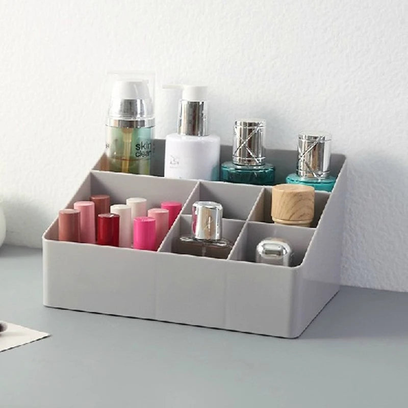 Multi-Function Desktop Storage Box – Plastic Organizer for Office, Dorm & Cosmetics