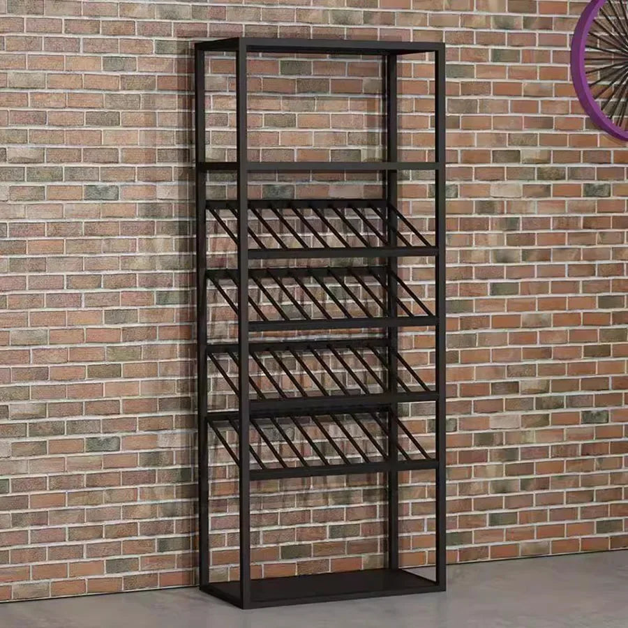 Industrial Iron Wine Rack & Bar Cabinet