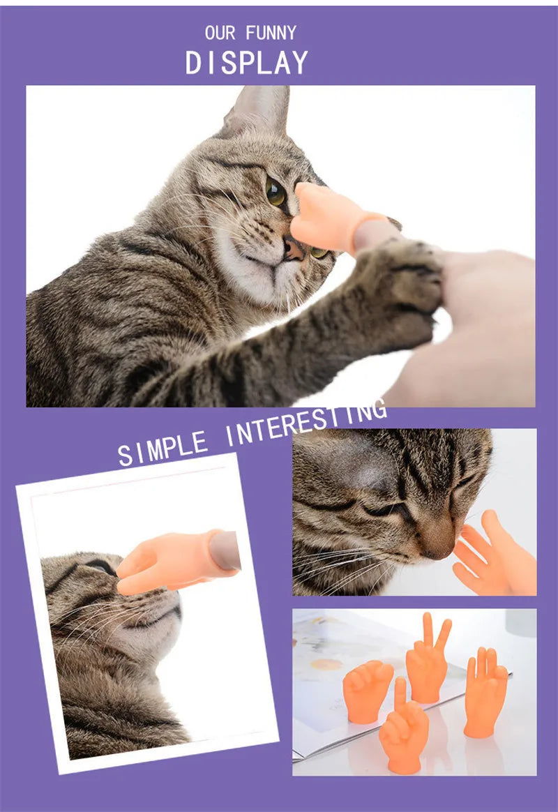 Simulation Little Hands Funny Mini Hands Foot Finger Sleeve Silicone Hand Puppet Novel Hotsale Prank Finger Toys Tease Cat Props