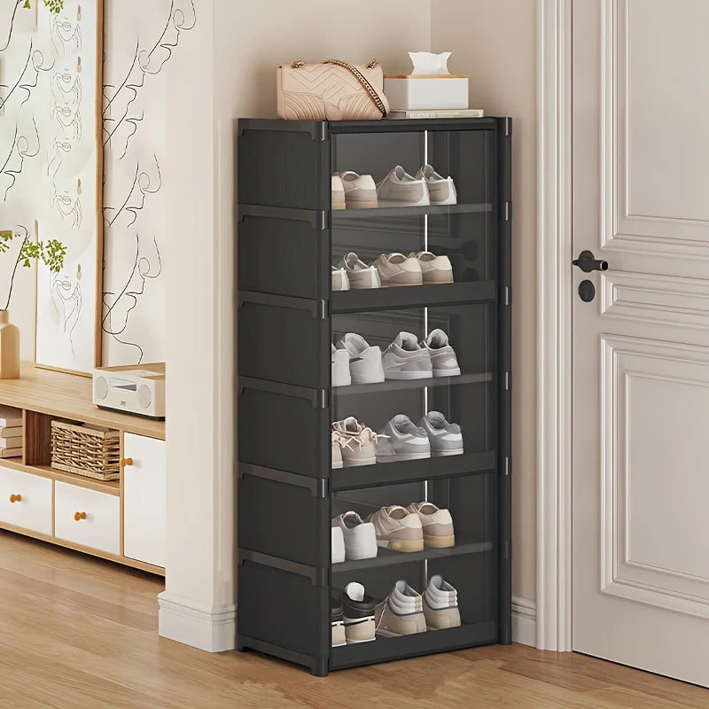 Vertical Stackable Shoe Rack – Narrow DIY Closet & Entryway Organizer