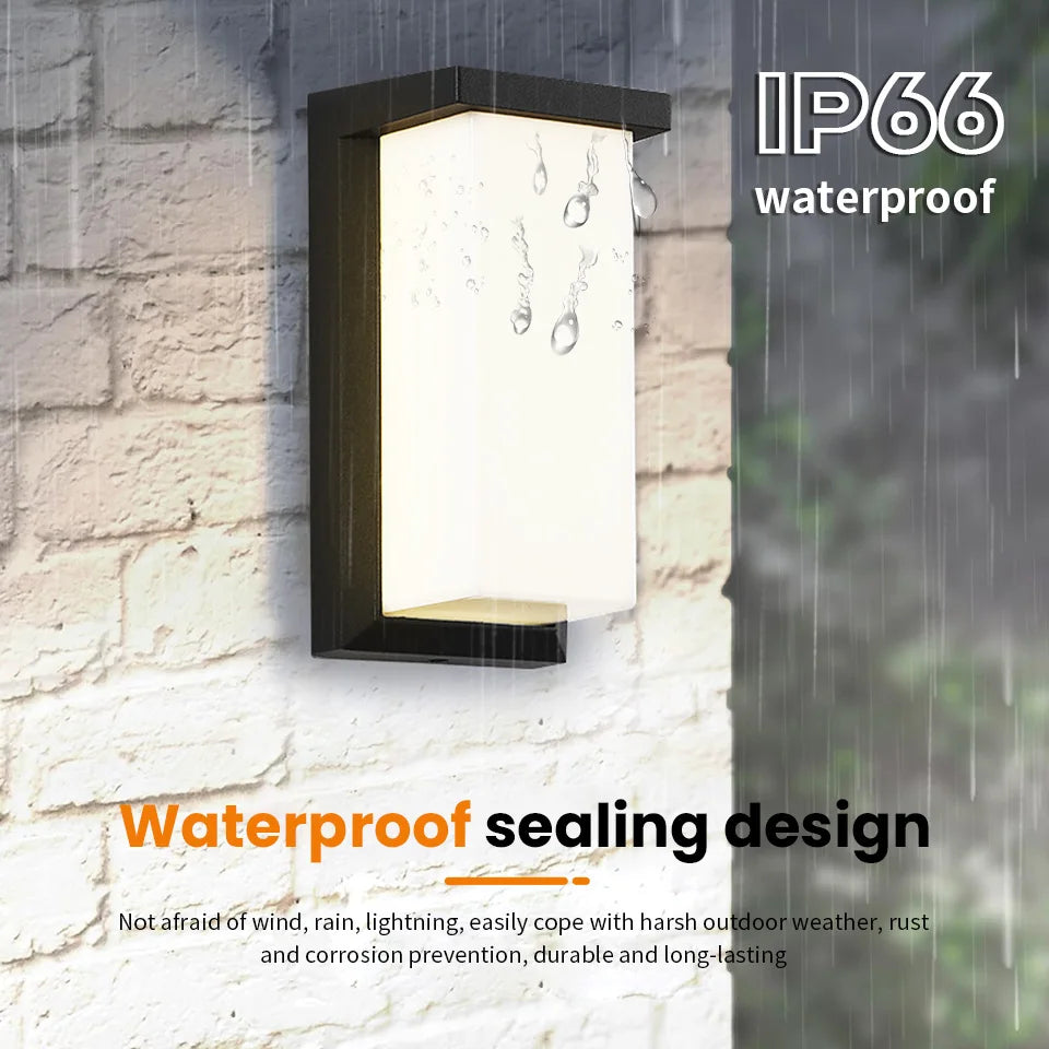 LED Outdoor Wall Light – Motion Sensor Waterproof Lamp for Home & Garden
