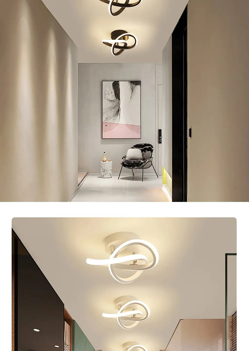 LED Ceiling Strip Light – Modern Minimalist Lamp for Living Room, Balcony & Staircase