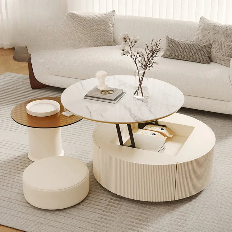Modern Living Room Furniture Set – Coffee Table & TV Stand with Luxury Design