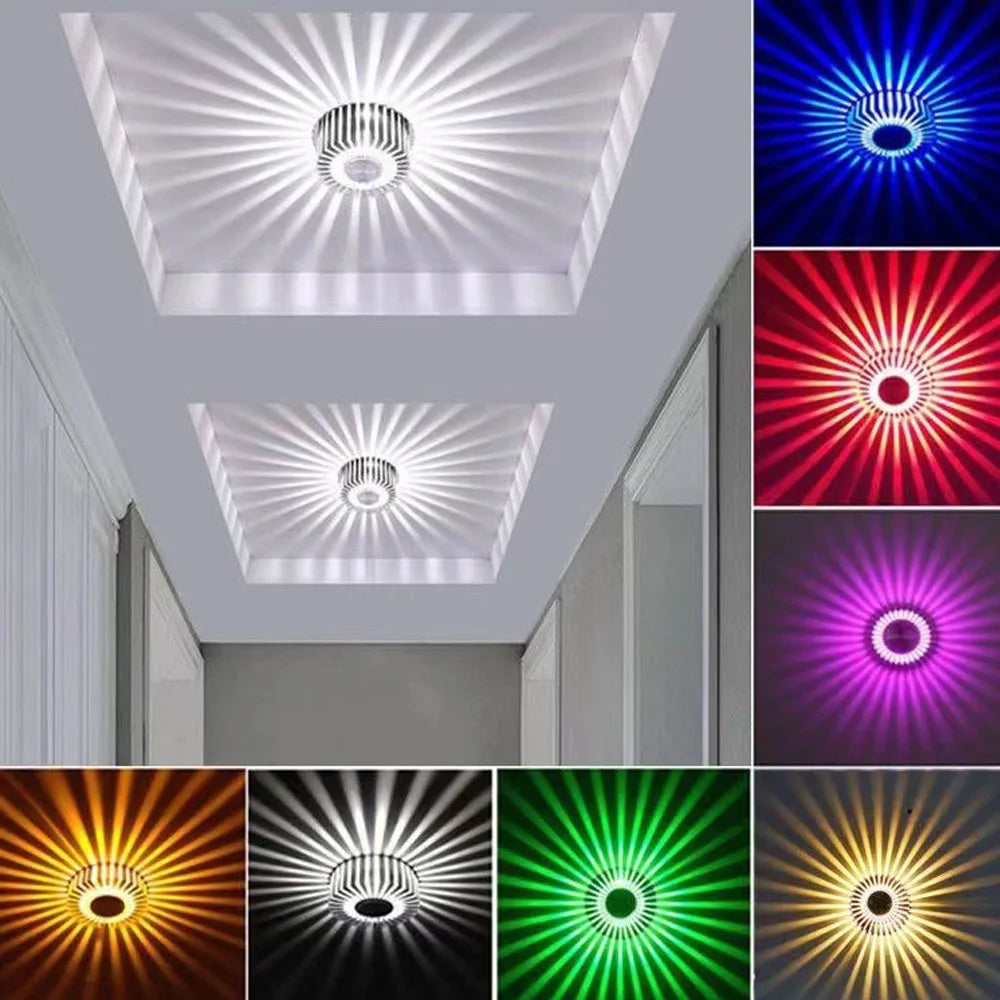 LED Ceiling & Wall Sconce – 3W Decorative Colorful Lamp for Living Room, Hallway & Porch