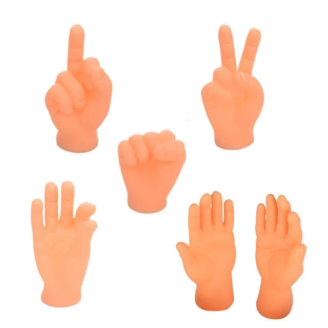 Simulation Little Hands Funny Mini Hands Foot Finger Sleeve Silicone Hand Puppet Novel Hotsale Prank Finger Toys Tease Cat Props
