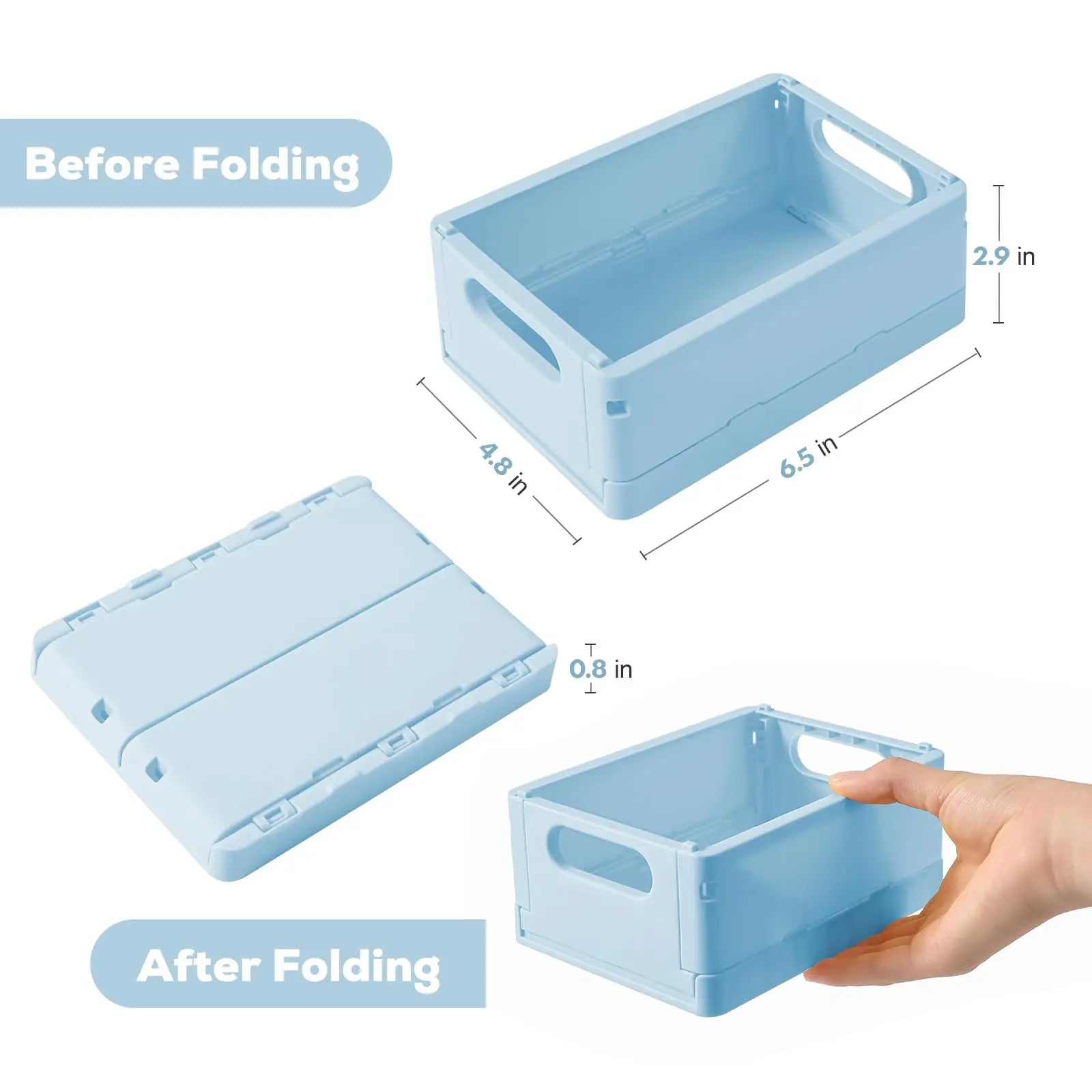 Foldable Desktop Storage Box – Dorm & Home Organizer for Books, Snacks & Toys