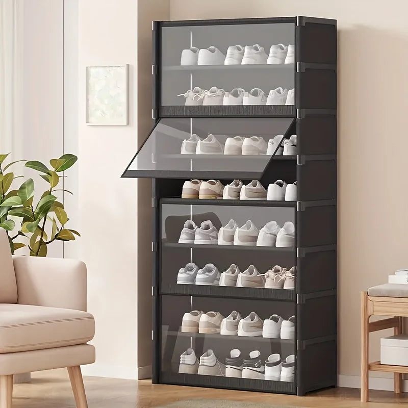 Vertical Stackable Shoe Rack – Narrow DIY Closet & Entryway Organizer