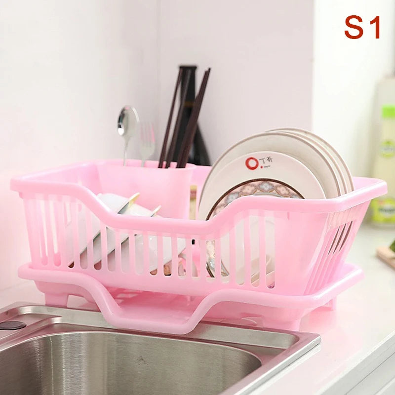 Kitchen Dish Drying Rack with Drainer Board – Countertop Storage for Plates, Bowls & Utensils
