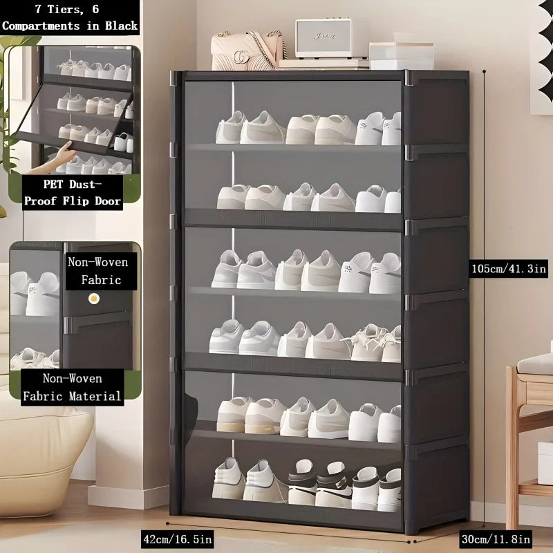 Vertical Stackable Shoe Rack – Narrow DIY Closet & Entryway Organizer
