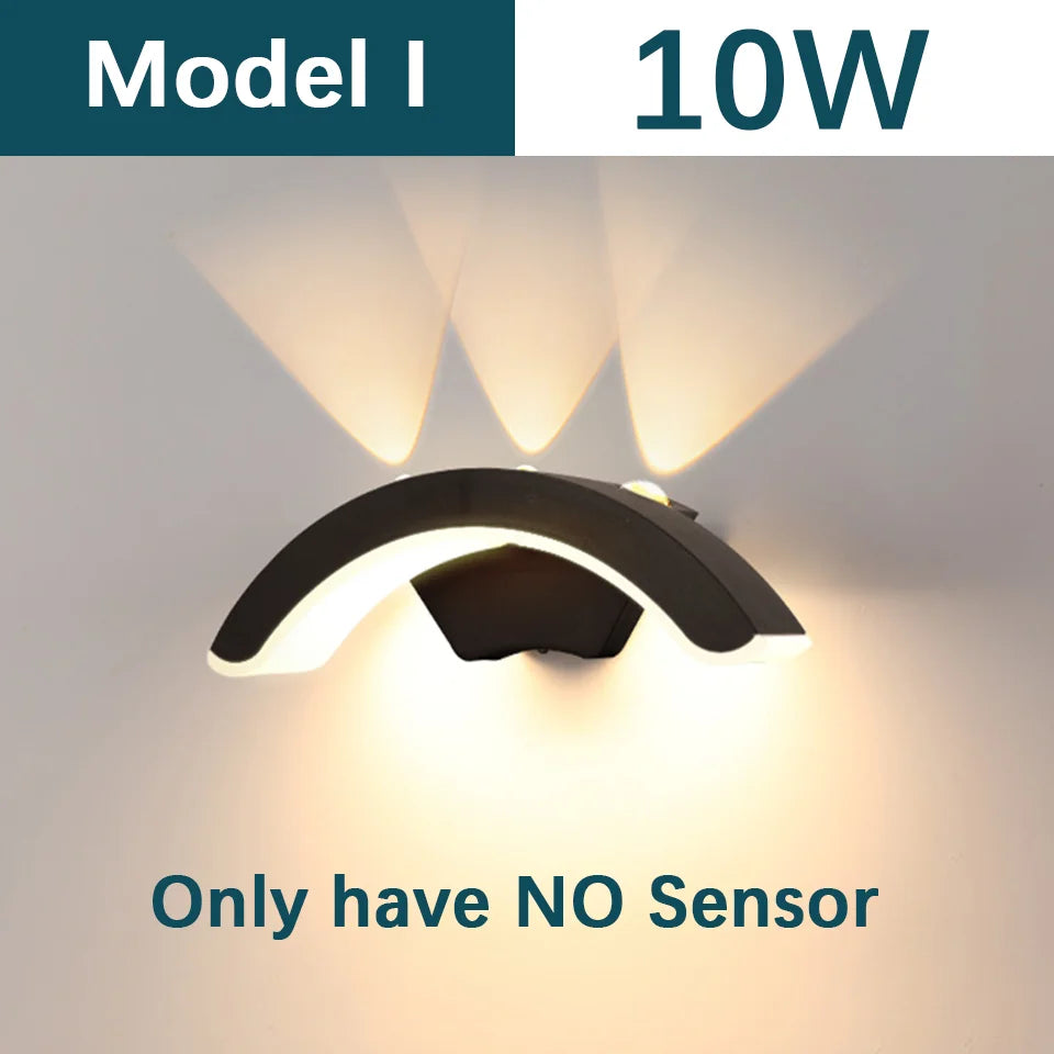 LED Outdoor Wall Light – Motion Sensor Waterproof Lamp for Home & Garden