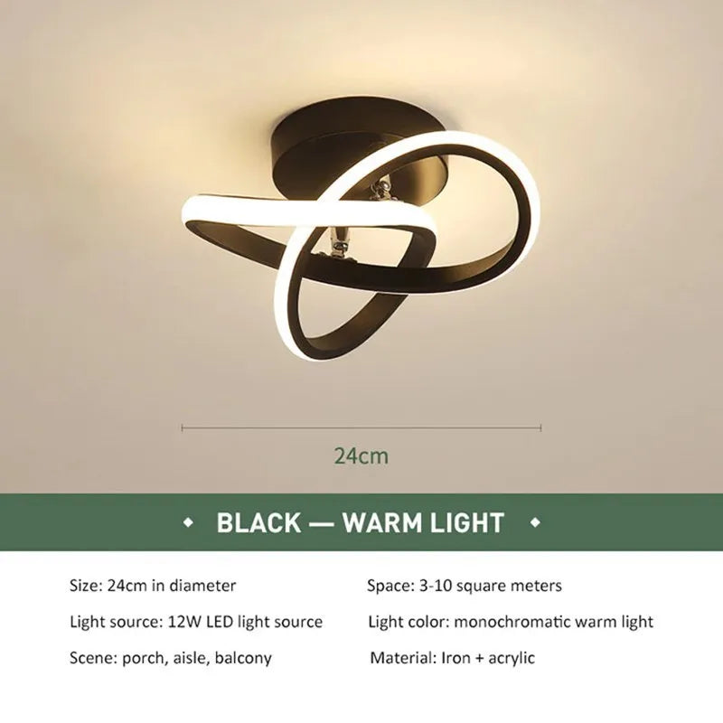 LED Ceiling Strip Light – Modern Minimalist Lamp for Living Room, Balcony & Staircase