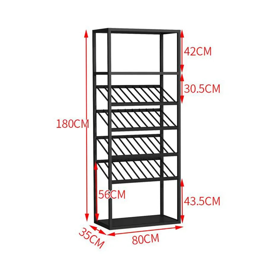 Industrial Iron Wine Rack & Bar Cabinet