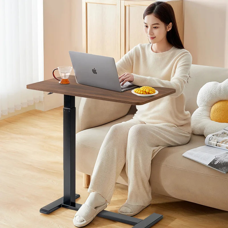 Hydraulic Lifting Bedside Table – Adjustable Movable Laptop & Sofa Side Desk