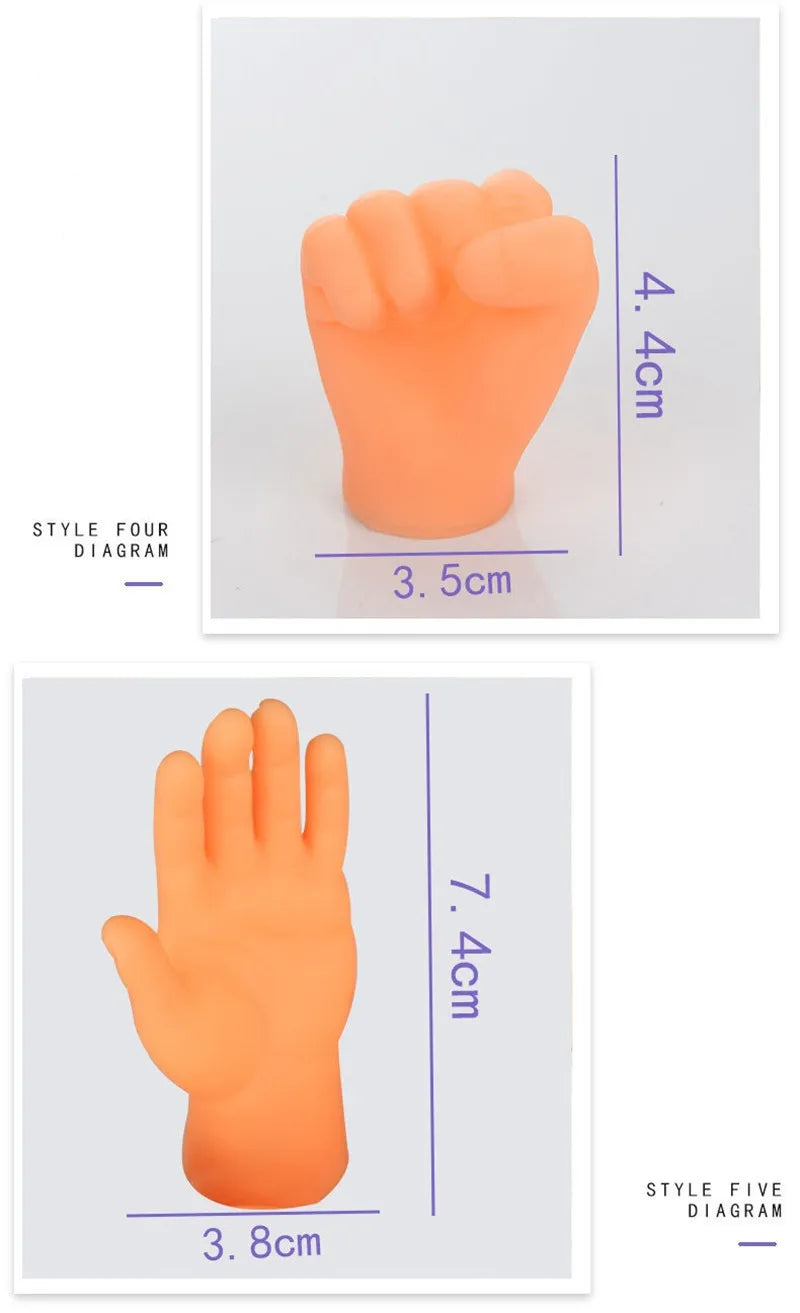 Simulation Little Hands Funny Mini Hands Foot Finger Sleeve Silicone Hand Puppet Novel Hotsale Prank Finger Toys Tease Cat Props