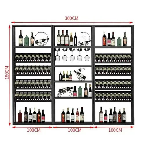 Industrial Iron Wine Rack & Bar Cabinet