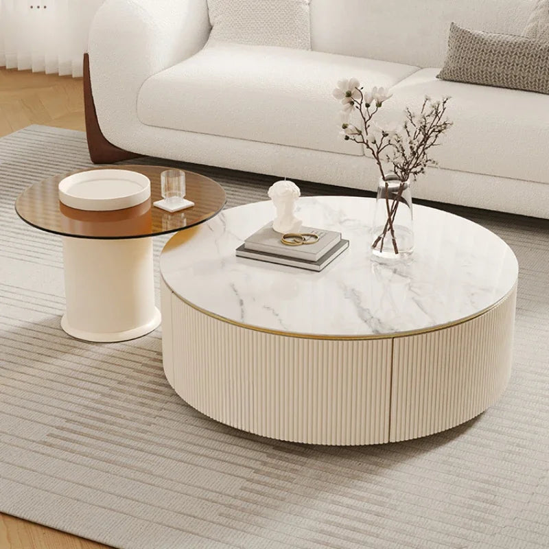 Modern Living Room Furniture Set – Coffee Table & TV Stand with Luxury Design