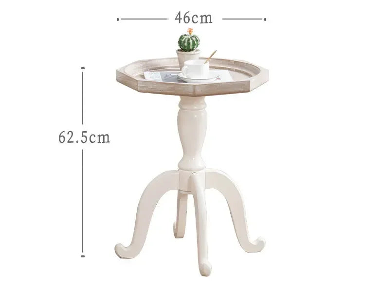 Farmhouse Natural Wood End Table Set – Modern Round Cocktail & Side Tables