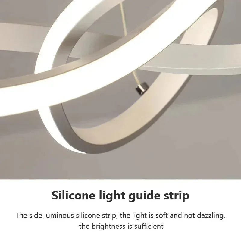 Modern LED Pendant Light – Creative Streamlined Hanging Lamp for Bedroom, Dining & Study