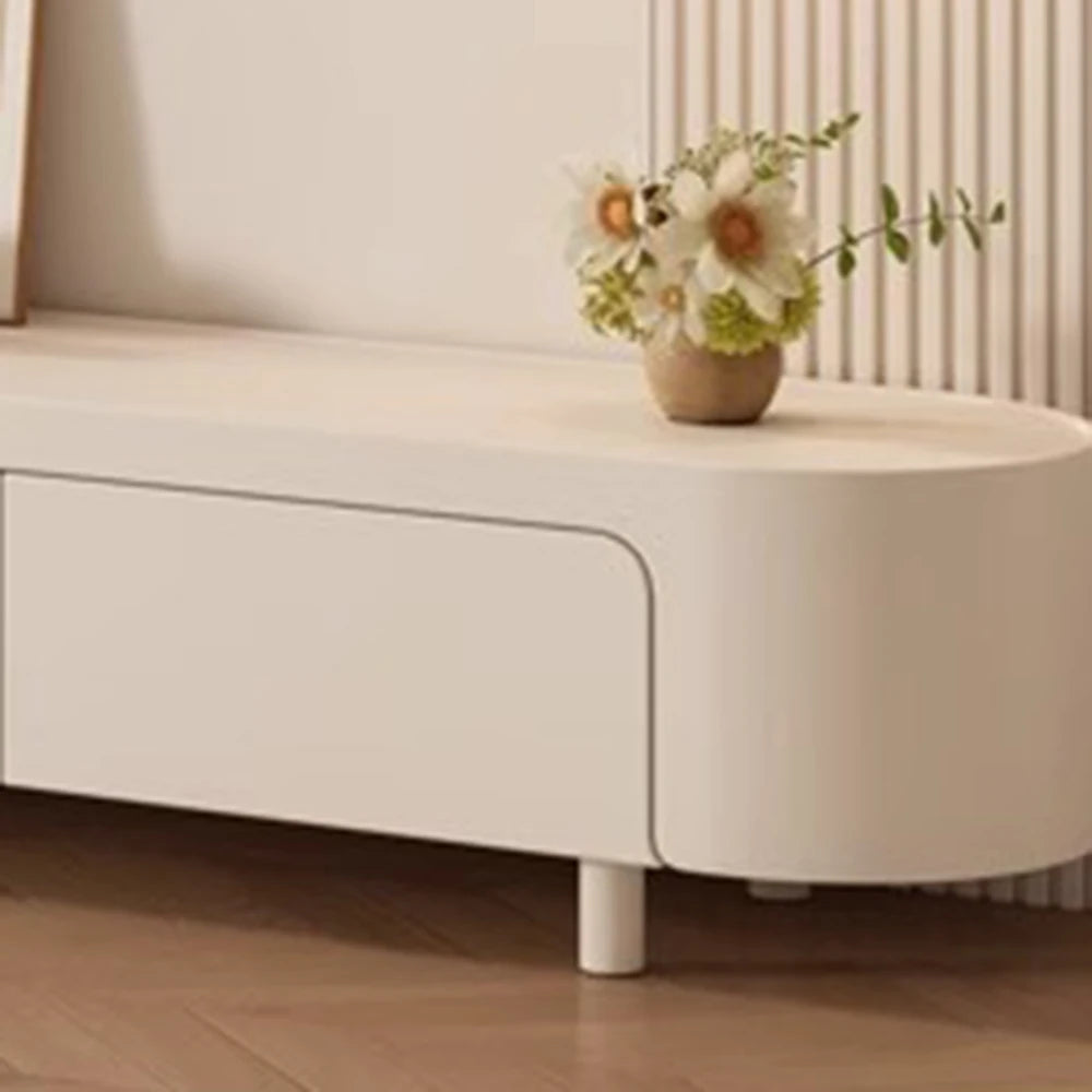 Modern Farmhouse TV Stand – Floor-Mount Entertainment Unit with Storage Drawers