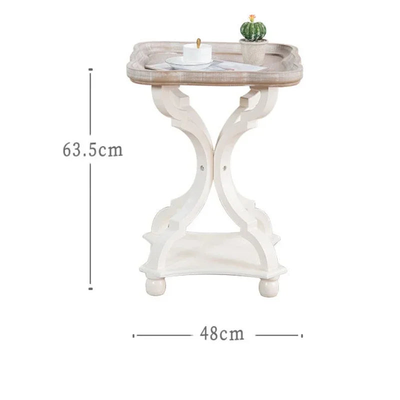 Farmhouse Natural Wood End Table Set – Modern Round Cocktail & Side Tables