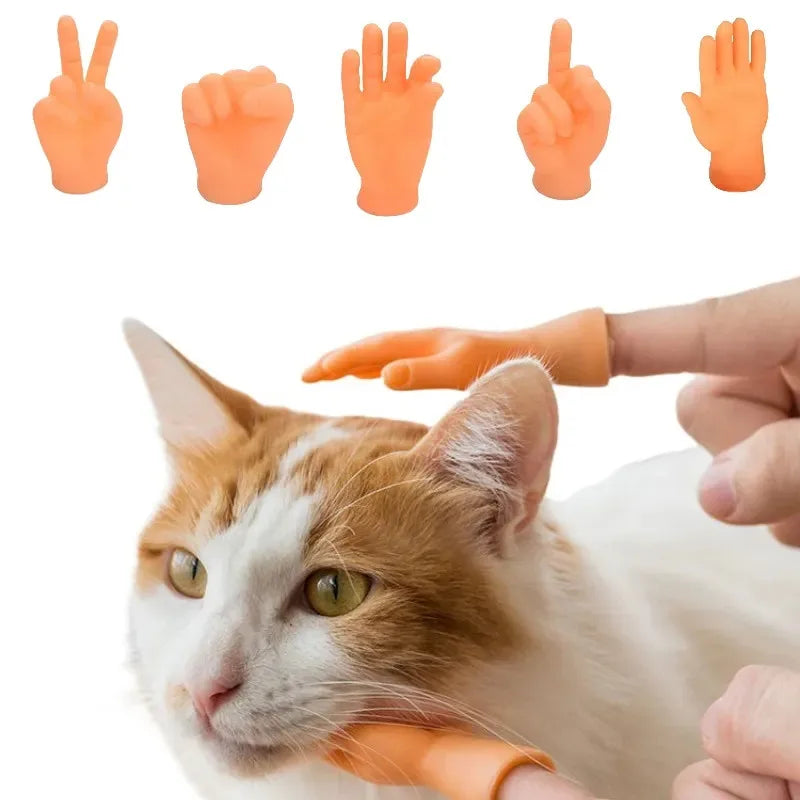Simulation Little Hands Funny Mini Hands Foot Finger Sleeve Silicone Hand Puppet Novel Hotsale Prank Finger Toys Tease Cat Props