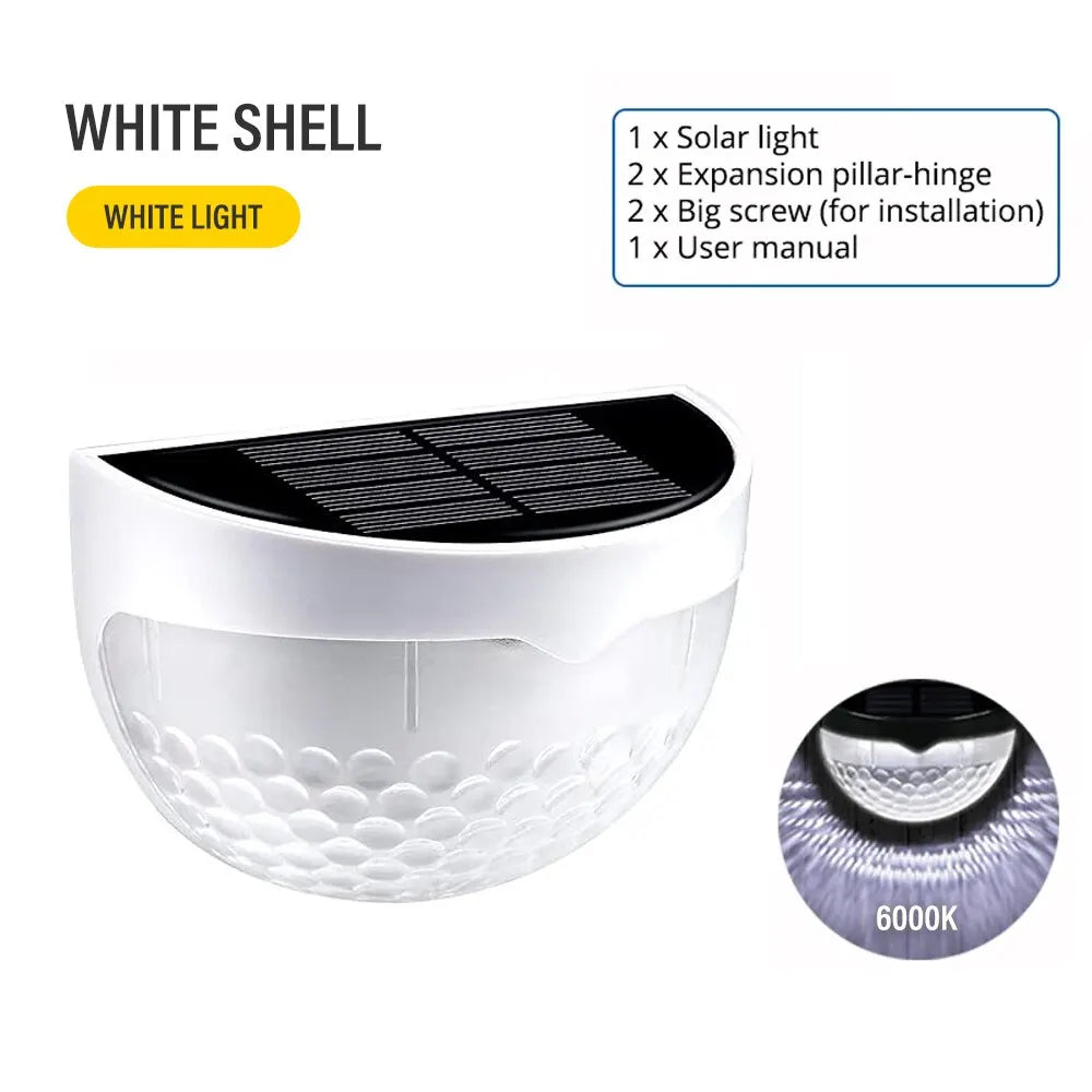 LED Solar Fence Lights – Outdoor Waterproof Wall Lights for Garden & Terrace