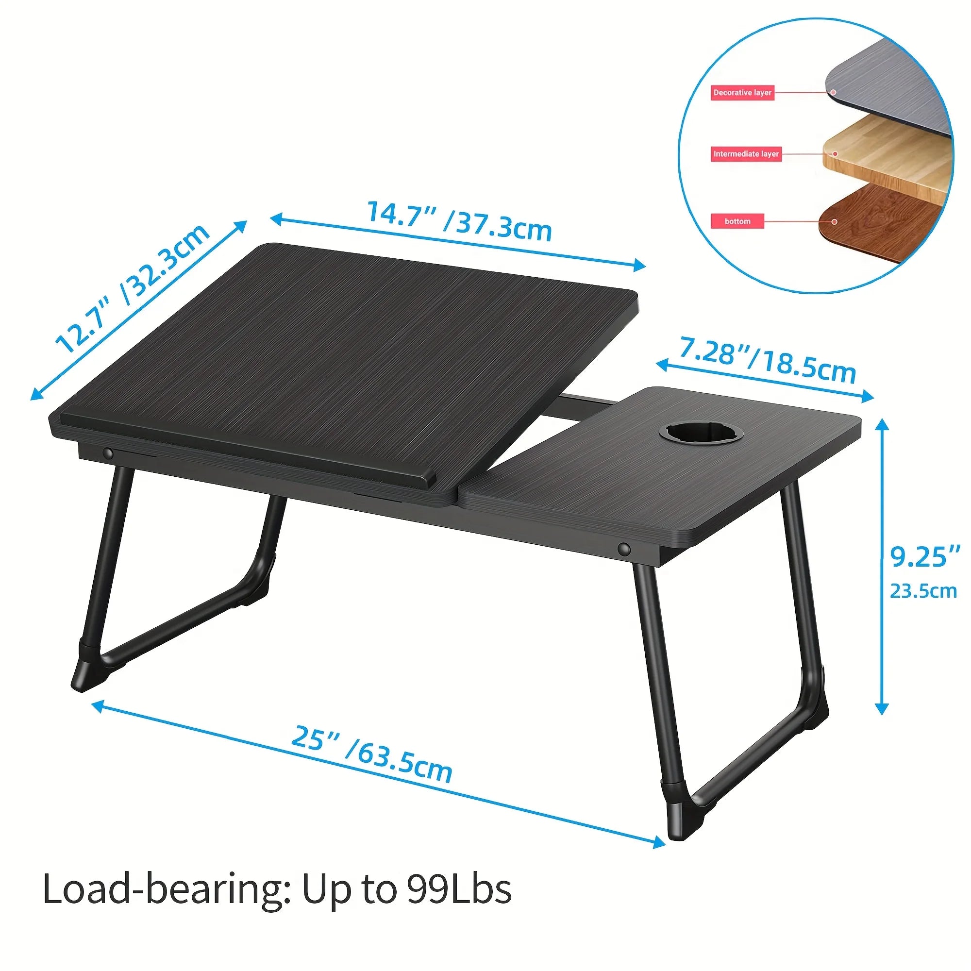 Adjustable Tray Table – Laptop, Writing & Dining Bed Table