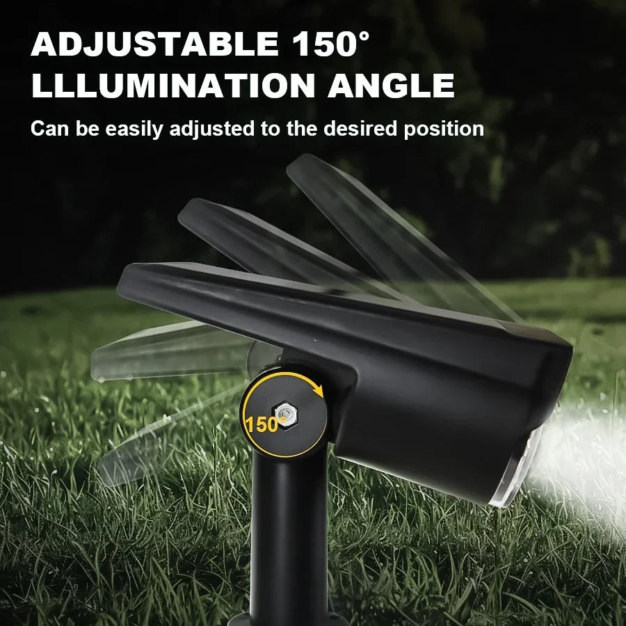 RGB Solar LED Spotlights – Waterproof Outdoor Landscape Lights for Garden, Patio & Wall (2/9 LEDs)
