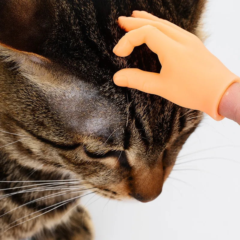 Simulation Little Hands Funny Mini Hands Foot Finger Sleeve Silicone Hand Puppet Novel Hotsale Prank Finger Toys Tease Cat Props